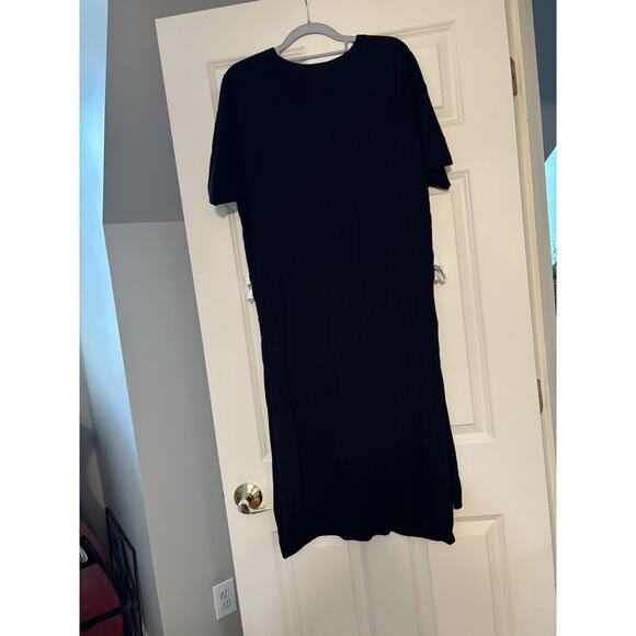 kerisma women S/M Black short sleeve open sides long tunic sweater SW3 - Picture 3 of 6